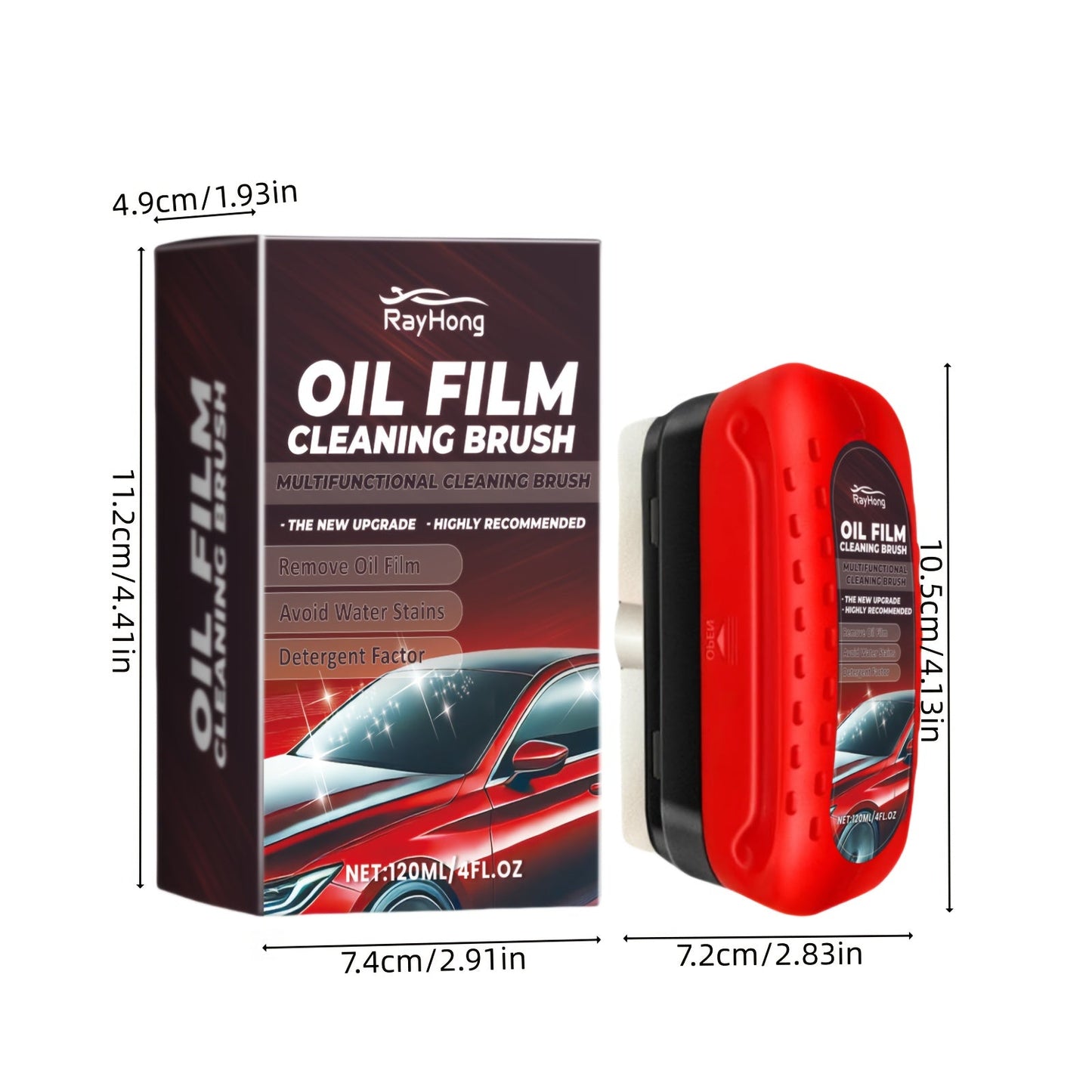 120ml Oil Film Cleaning Brush for Car Windshields - Anti - Fog & Quick Stain Removal - HazMarket