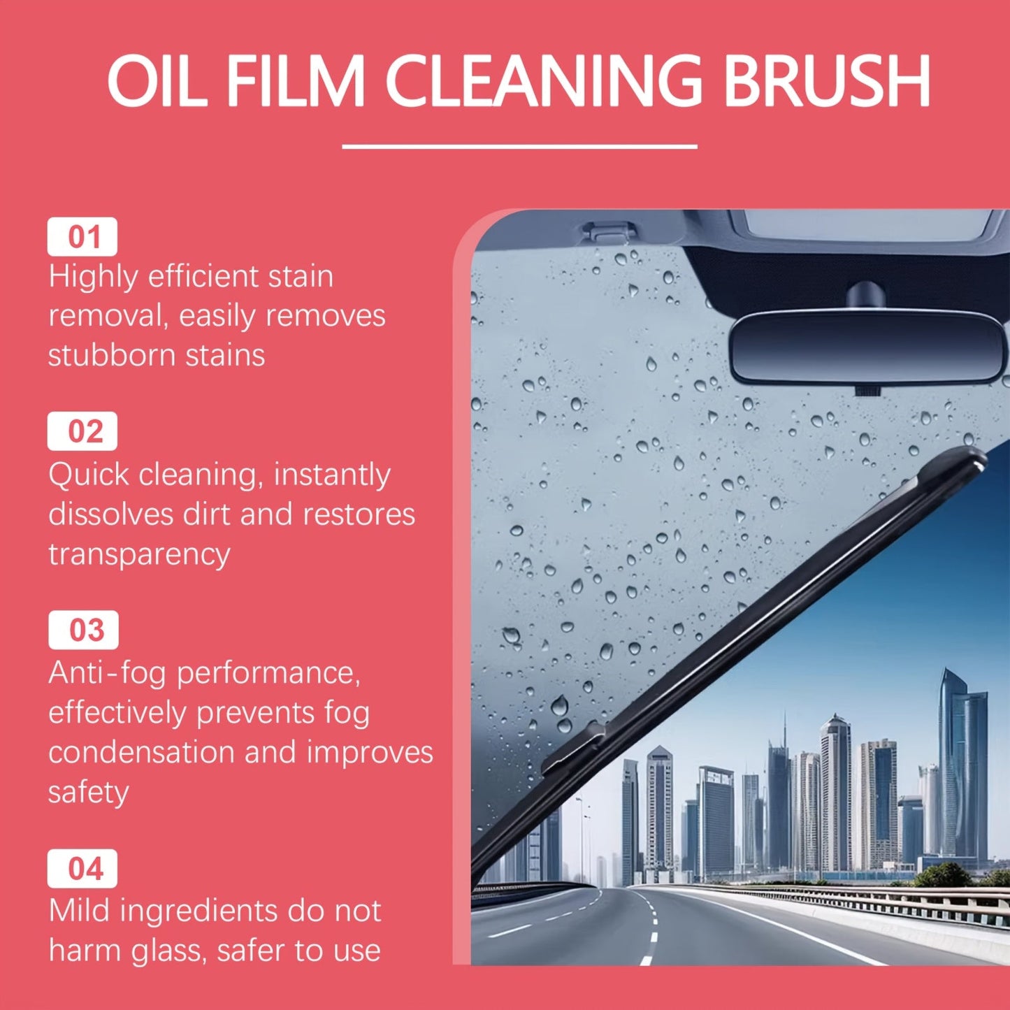 120ml Oil Film Cleaning Brush for Car Windshields - Anti - Fog & Quick Stain Removal - HazMarket