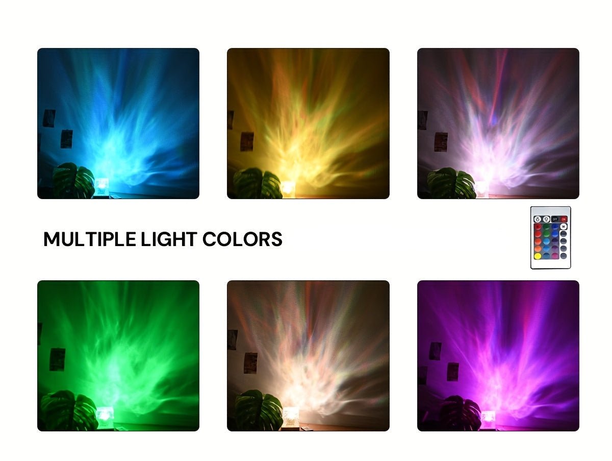 16 Color Ocean Wave RGB Aurora Light Cube with Remote Control - HazMarket