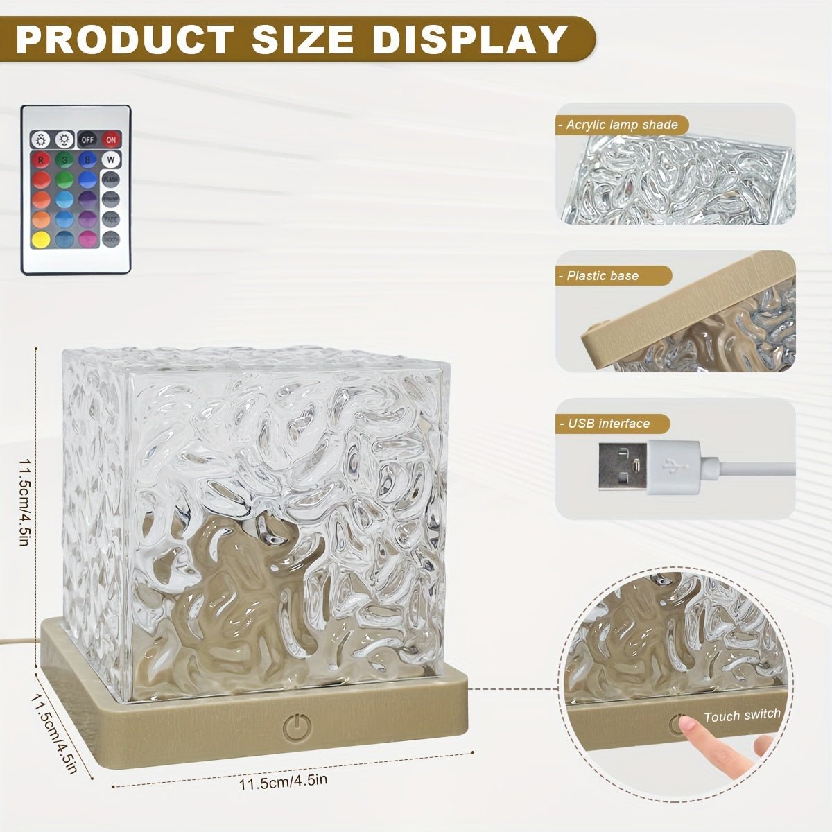 16 Color Ocean Wave RGB Aurora Light Cube with Remote Control - HazMarket