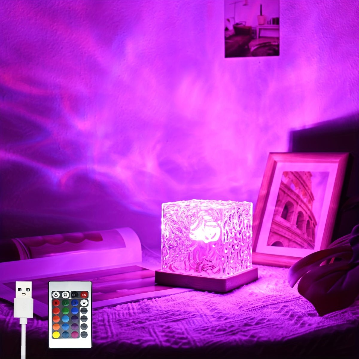 16 Color Ocean Wave RGB Aurora Light Cube with Remote Control - HazMarket