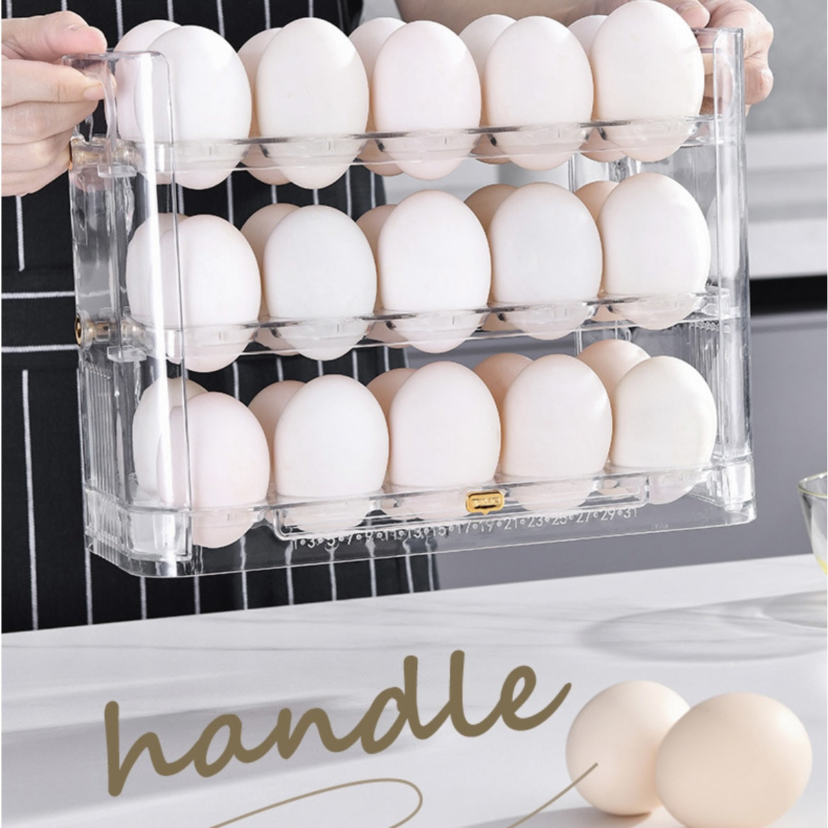 3-Tier Clear Plastic Egg Storage Container