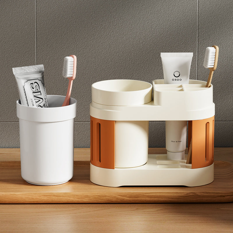 1set Modern Plastic Toothbrush Holder with Cups