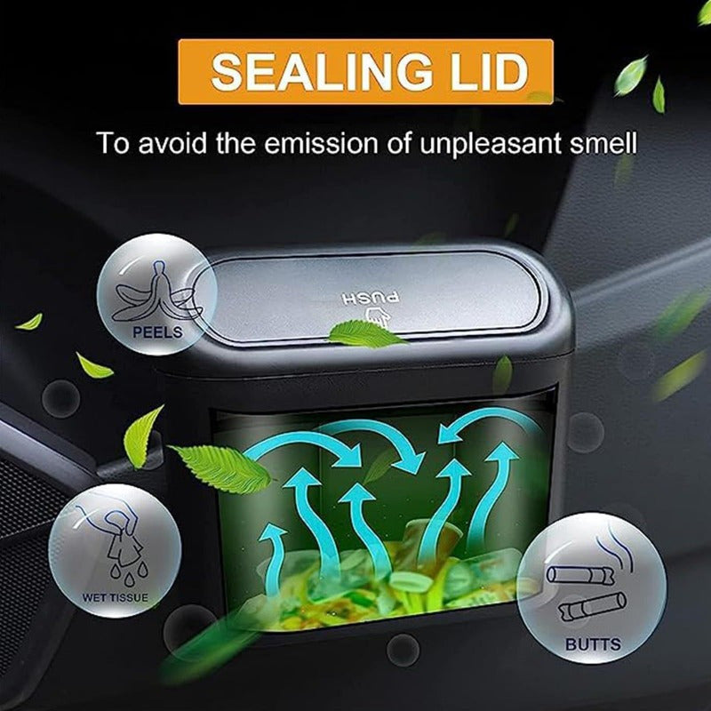 Mini Car Trash Cans with Lids 2pcs