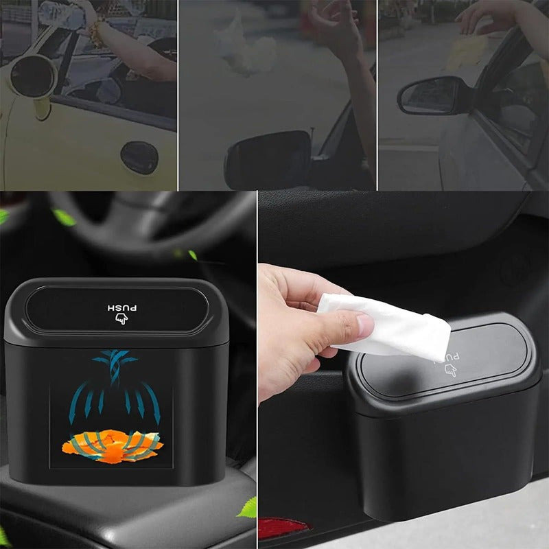 Mini Car Trash Cans with Lids 2pcs