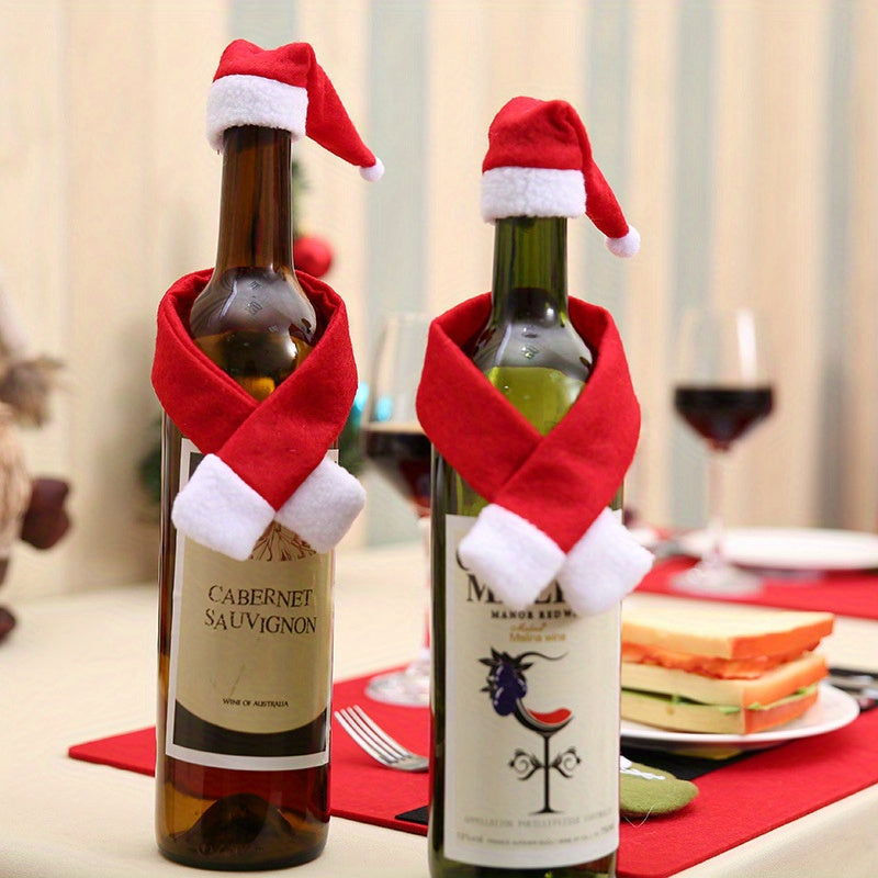 2pcs/set Christmas Bottle Decoration