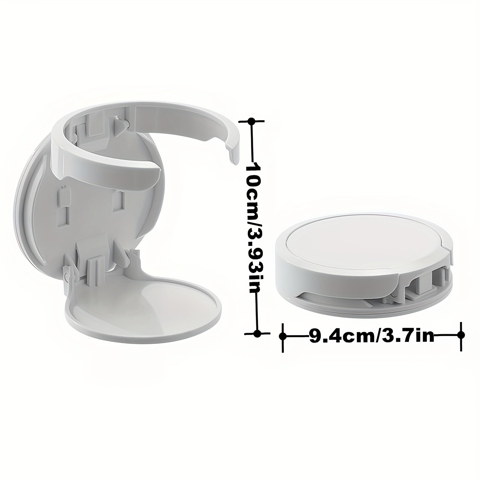 1pc White ABS Plastic Folding Cup Holder - HazMarket