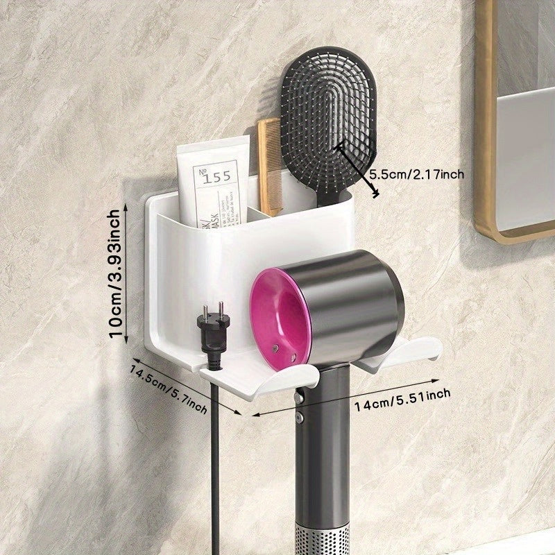 Multi-Functional Wall-Mounted Bathroom Organizer Rack