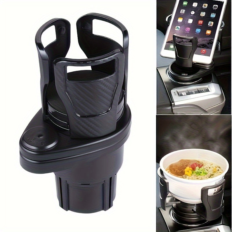 Adjustable Car Cup Holder with Snack Compartment