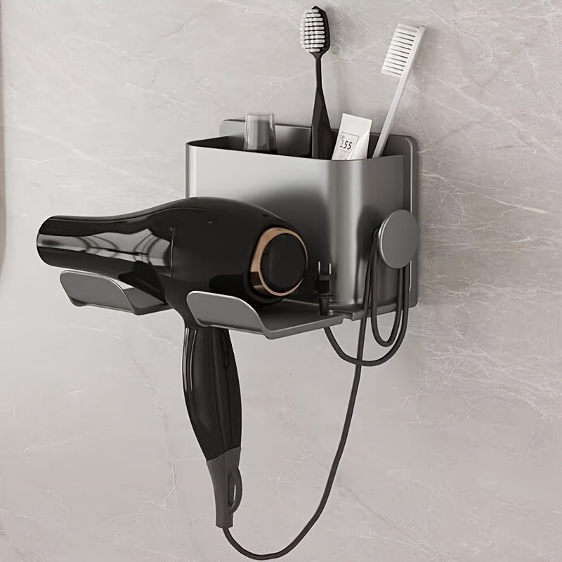 Multi-Functional Wall-Mounted Bathroom Organizer Rack