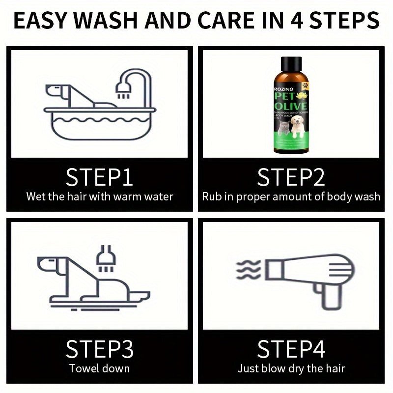 3 - in - 1 Pet Grooming Shampoo & Conditioner - HazMarket