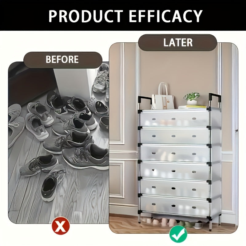 Dustproof 5-Tier Metal Shoe Cabinet