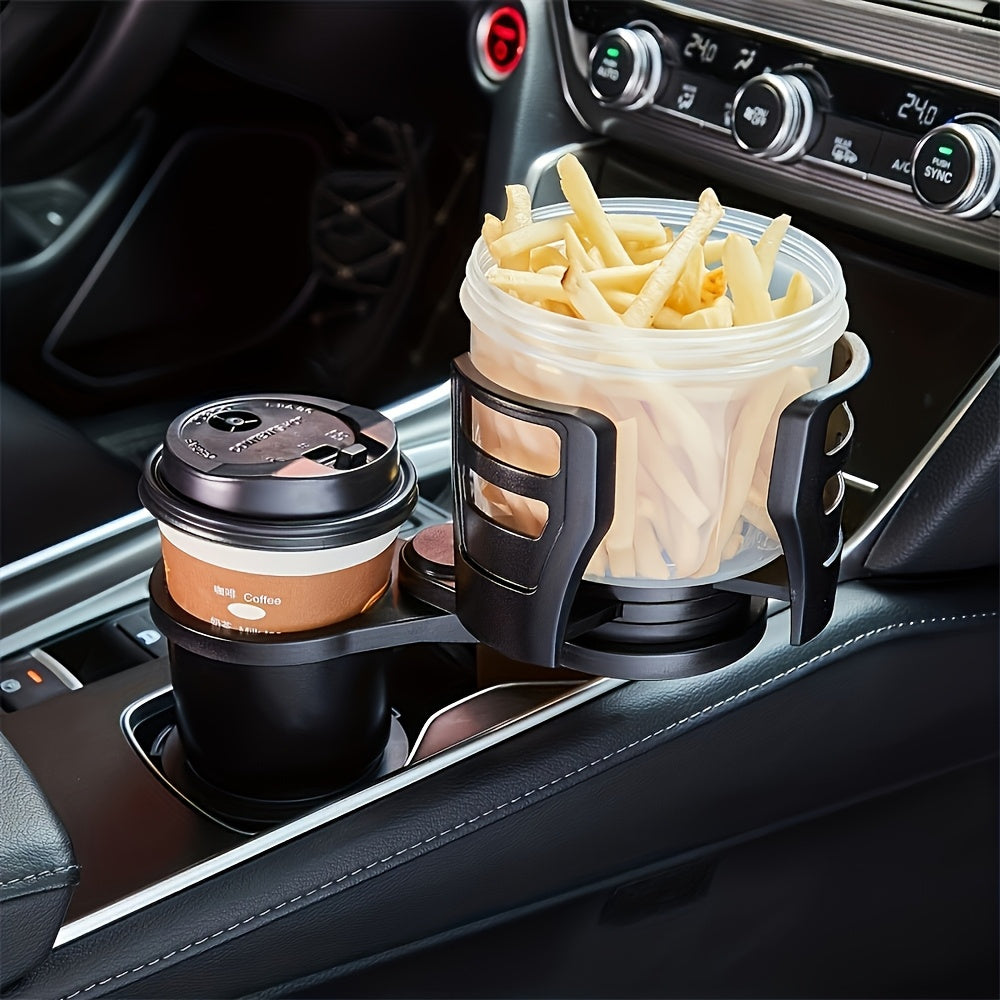 Adjustable Car Cup Holder with Snack Compartment