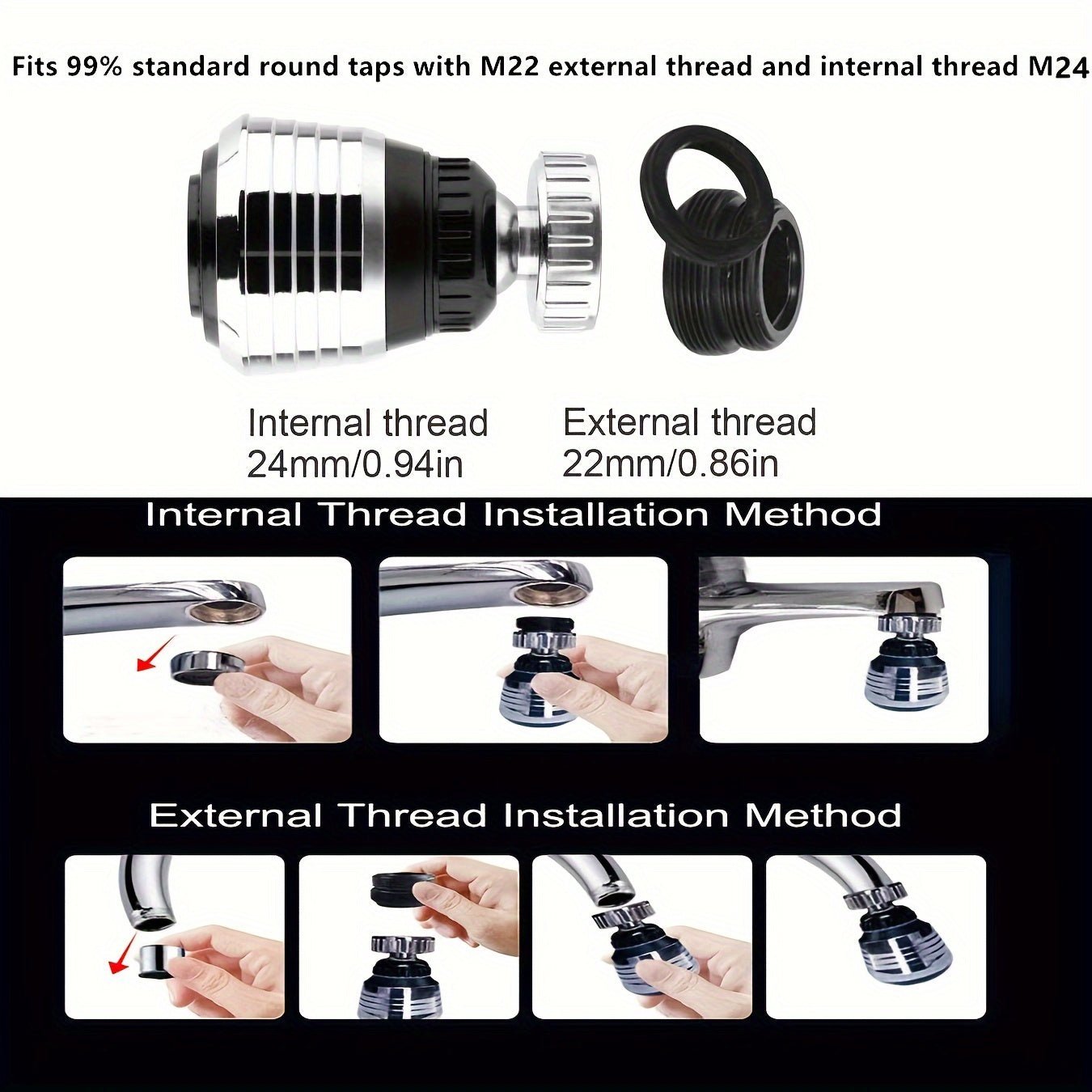 360 Degree Rotating Water Saving Faucet - HazMarket