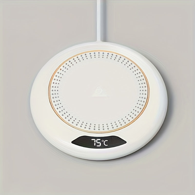 Smart Electric Hot Cup Warmer with USB-Powered Pad