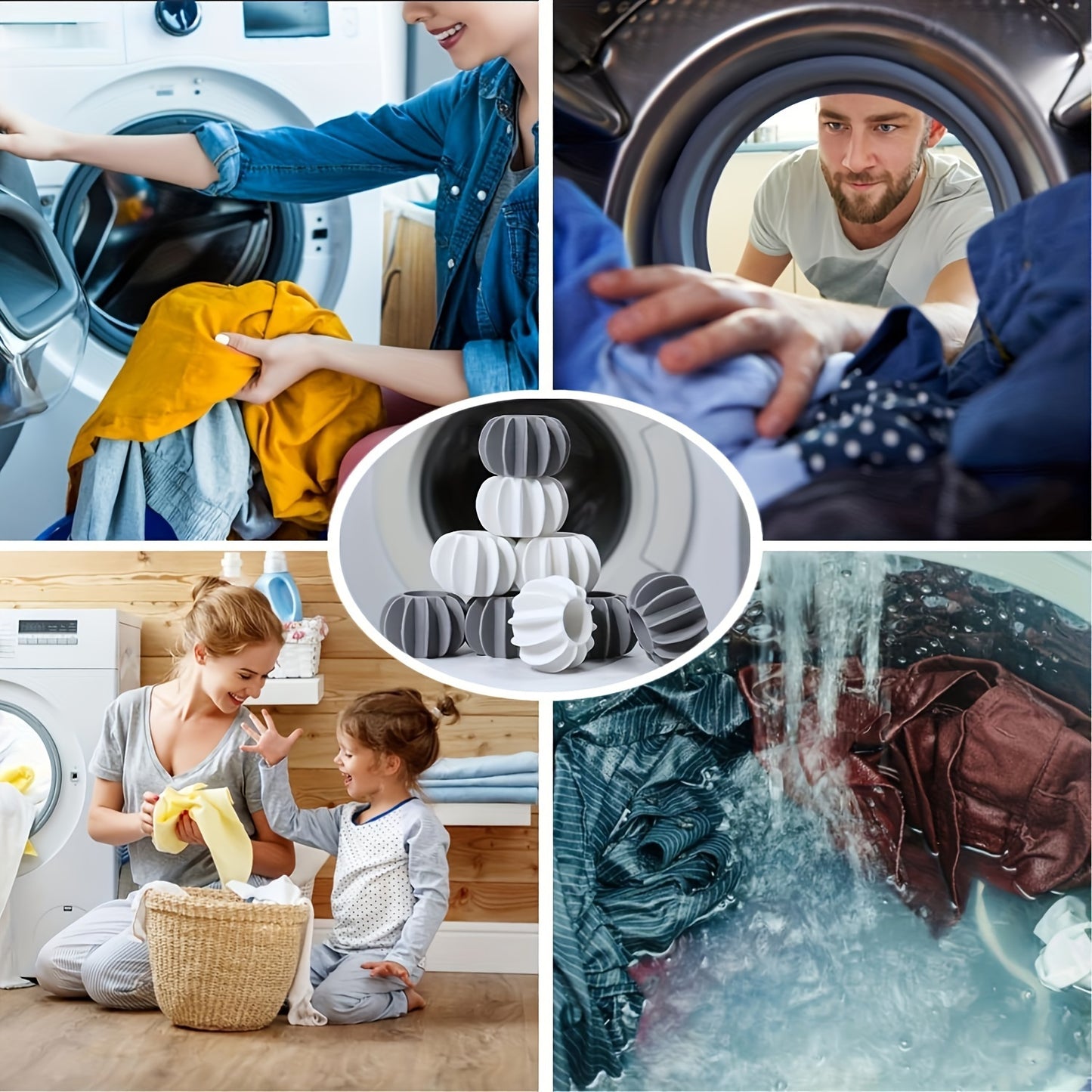 Anti-Tangle Soft Washing Machine Balls for Wrinkle-Free Clothes