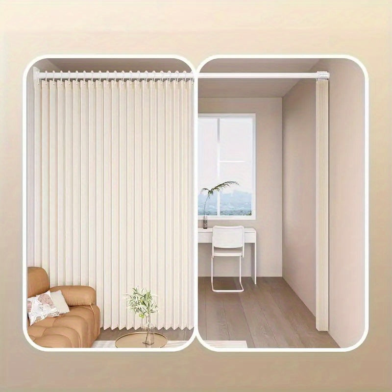 Modern Folding Divider Curtain with Plastic Hooks