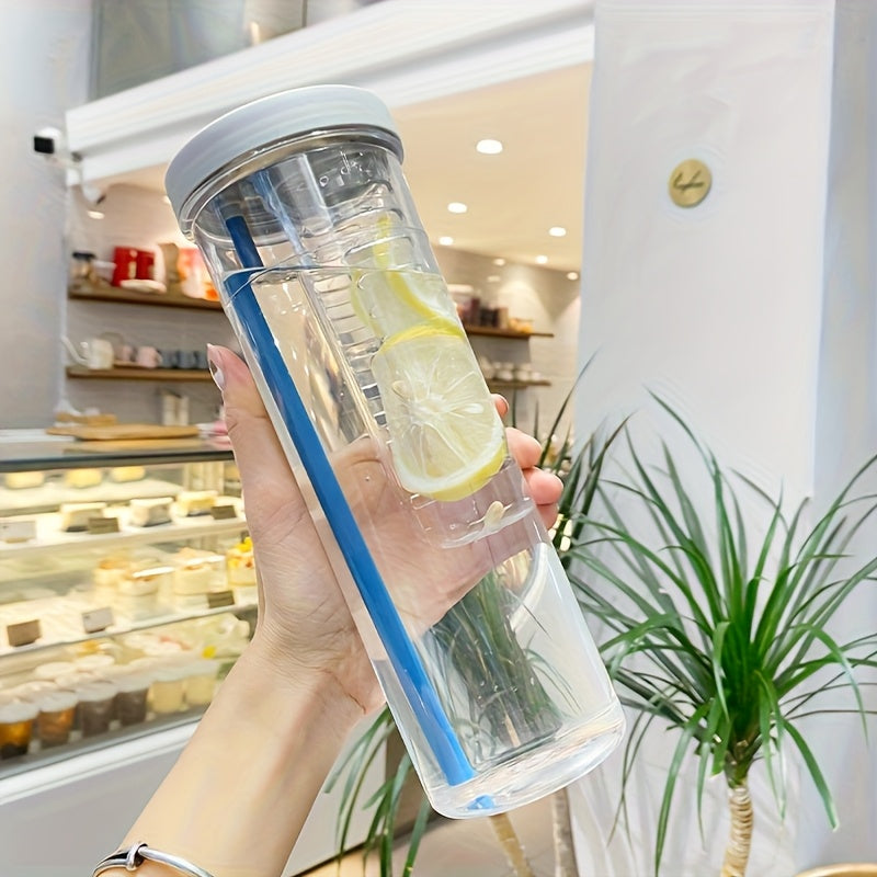 Collapsible Straw Water Cup with Divider