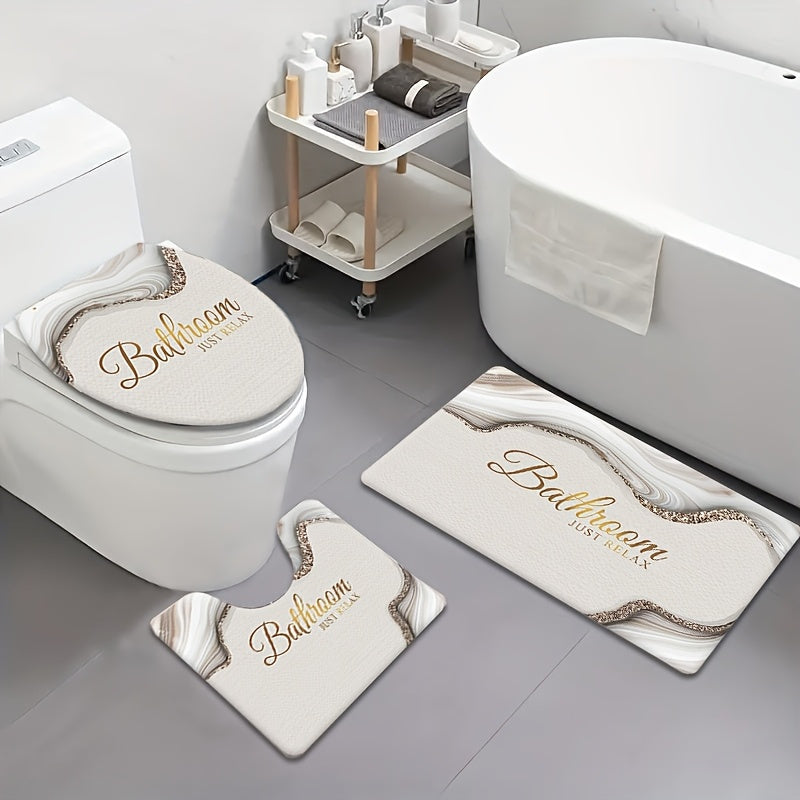 Bathroom Mat Three-Piece Set