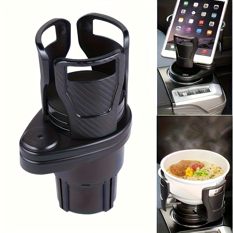 Adjustable Car Cup Holder with Snack Compartment