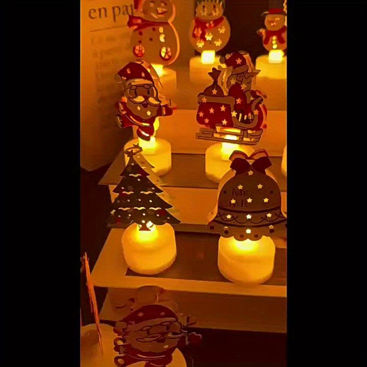 Set of 6 Iron Candle Decorations for Christmas