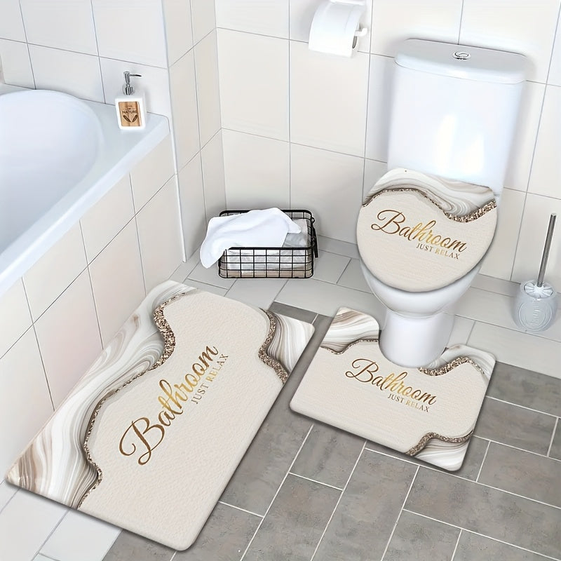 Bathroom Mat Three-Piece Set