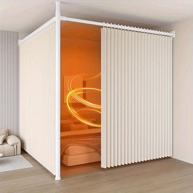 Modern Folding Divider Curtain with Plastic Hooks