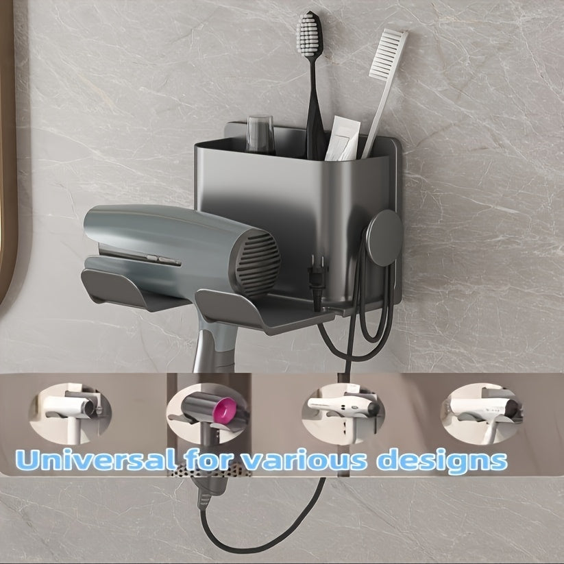 Multi-Functional Wall-Mounted Bathroom Organizer Rack