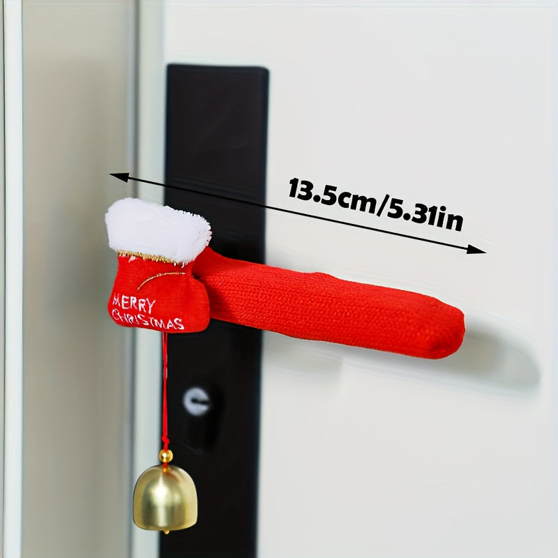 4pcs Christmas Door Handle Decorations Set