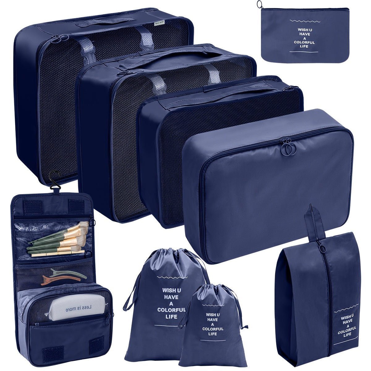 9 Pcs Travel Packing Cubes - HazMarket