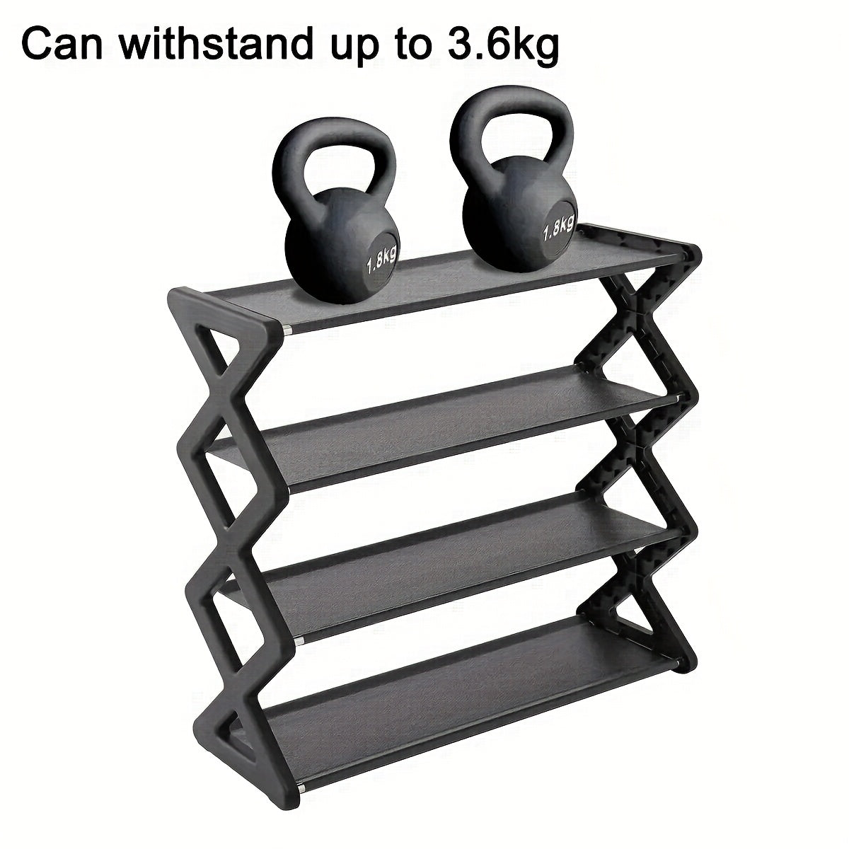 Four-Tier Minimalist Metal Shoe Rack