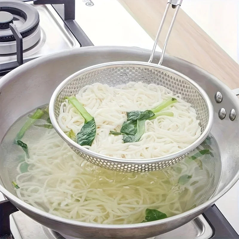Stainless Steel Colander with Wooden Handle