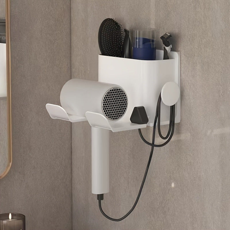 Multi-Functional Wall-Mounted Bathroom Organizer Rack