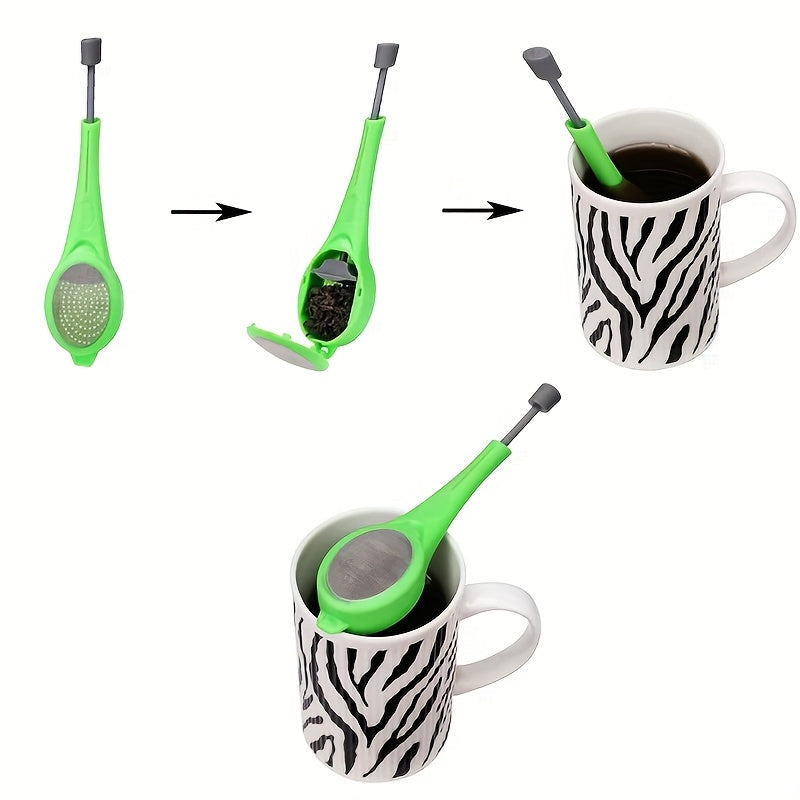 Reusable Tea & Coffee Filter with Built-in Measuring Scoop & Stirrer