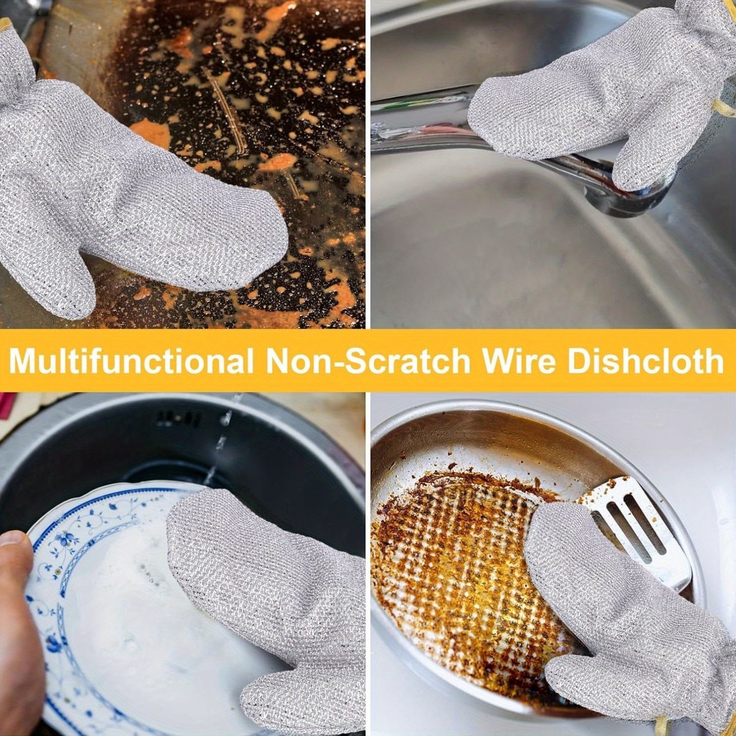Multipurpose Scrubbing Wire Cleaning Cloth 2pairs