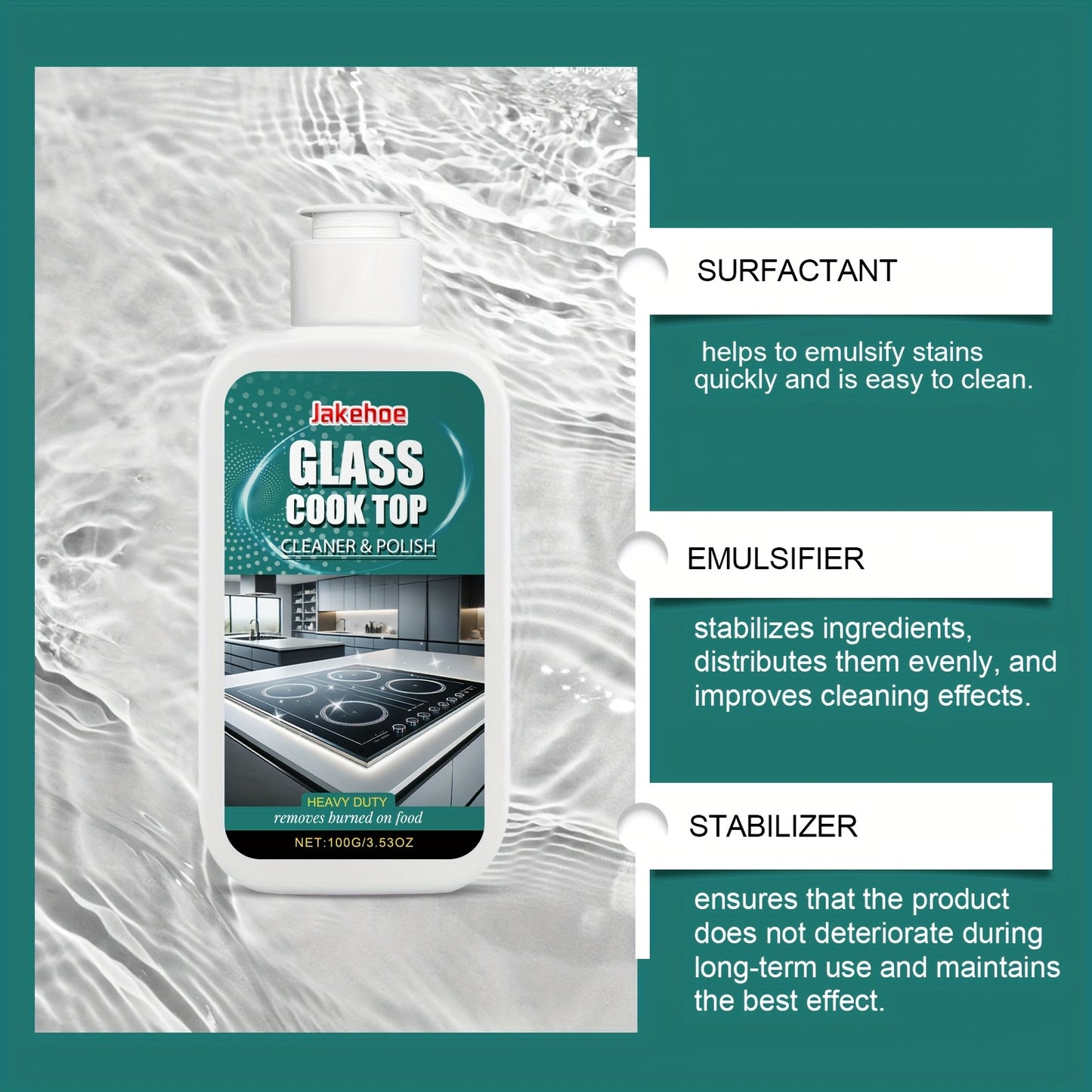 Glass Stovetop Cleaner Polishing Agent