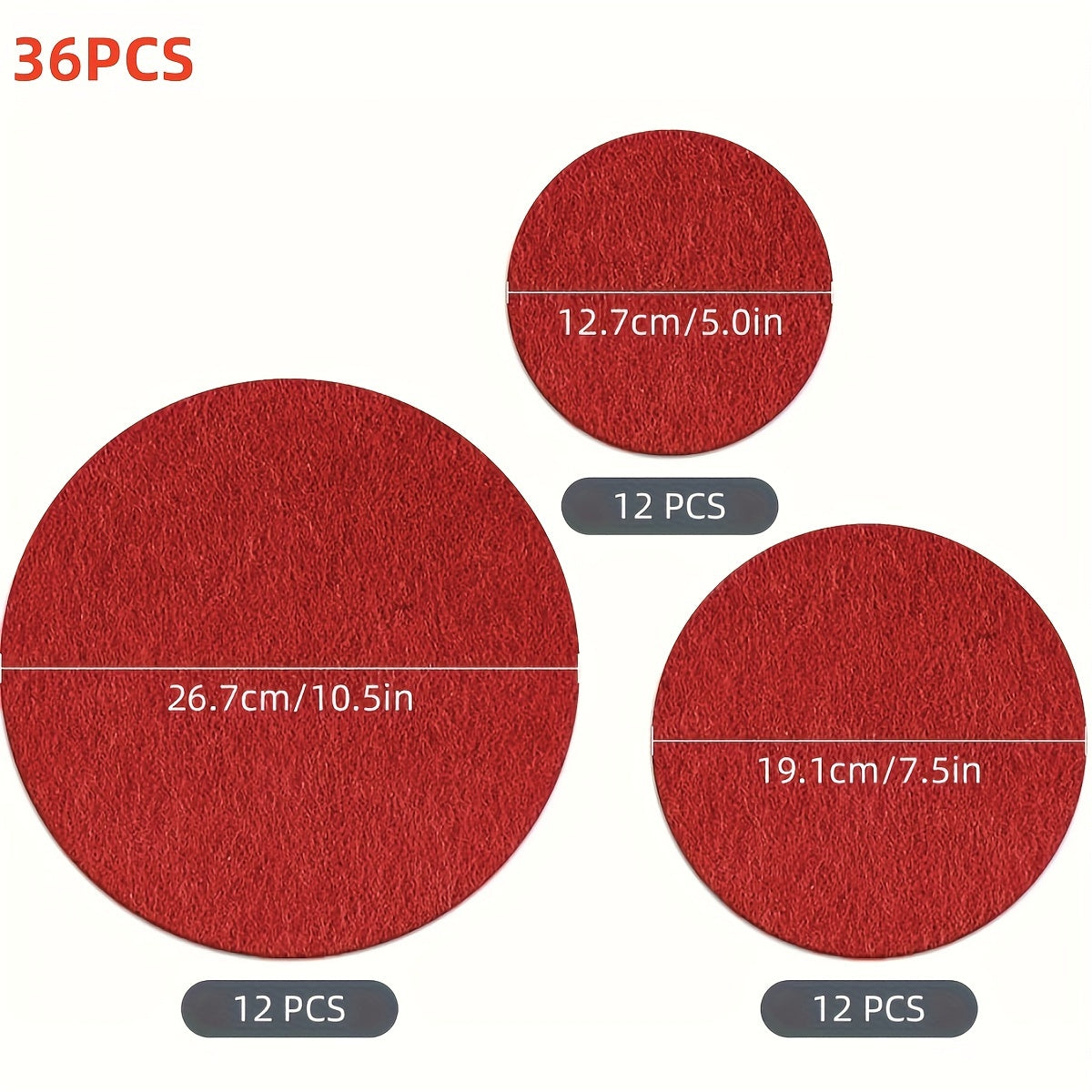 36pcs Round Plate and Pot Mat Set