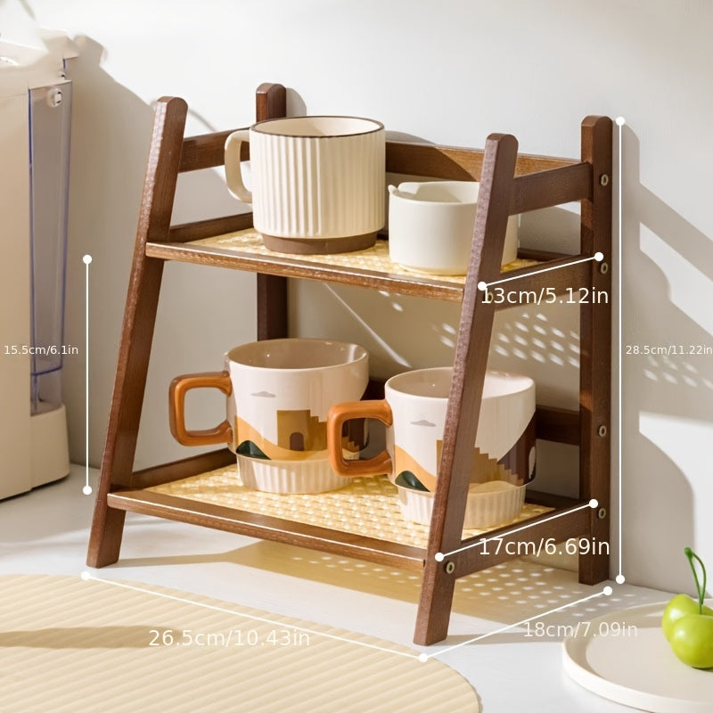 2-Tier Freestanding Shelf Organizer