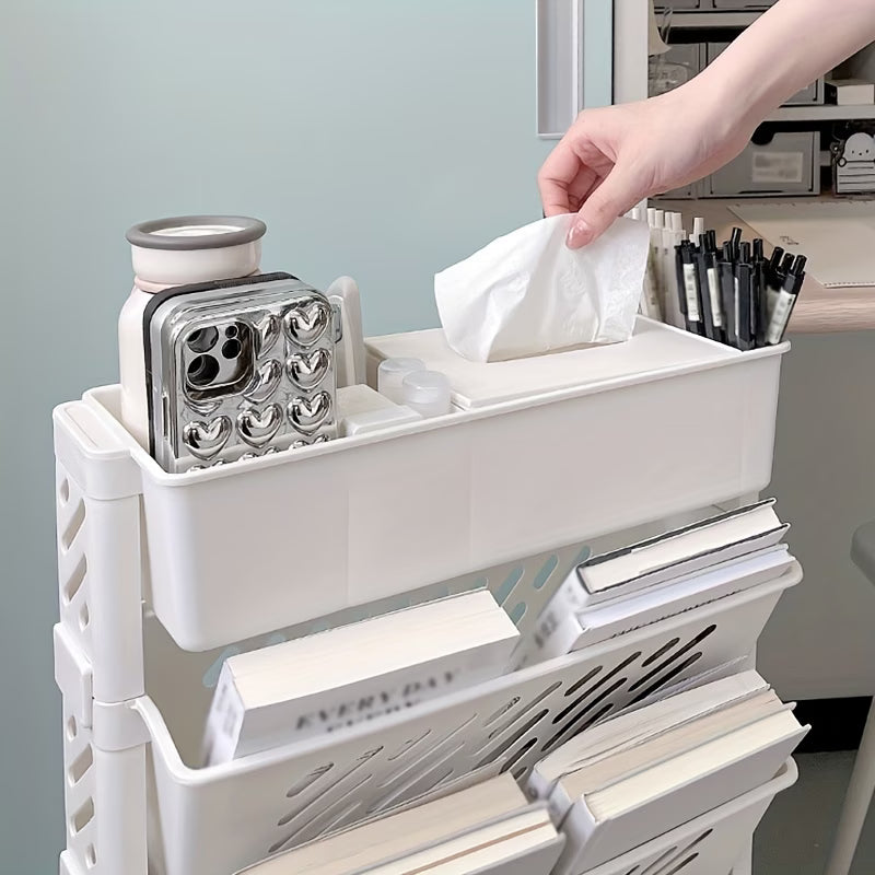 Movable Bookshelf Storage Rack