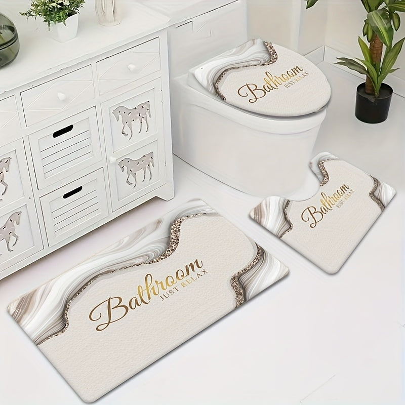 Bathroom Mat Three-Piece Set