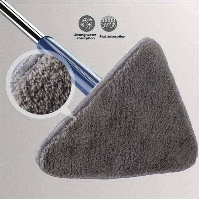 360° Rotating Triangle Wet and Dry Mop Set with 5 Microfiber Pads