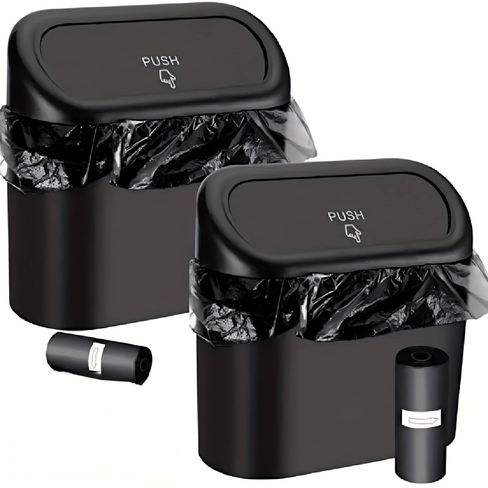 Mini Car Trash Cans with Lids 2pcs