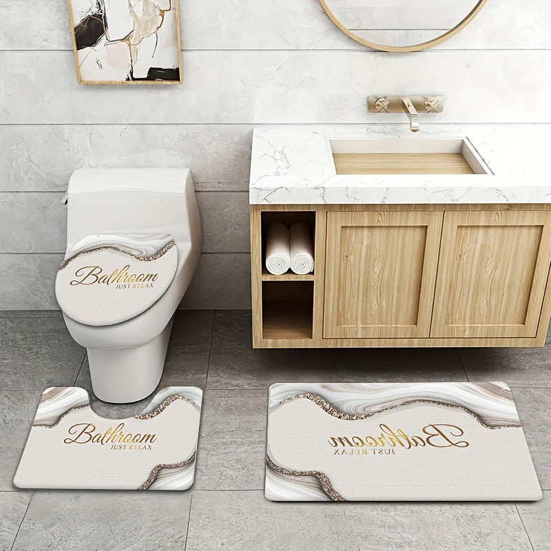 Bathroom Mat Three-Piece Set
