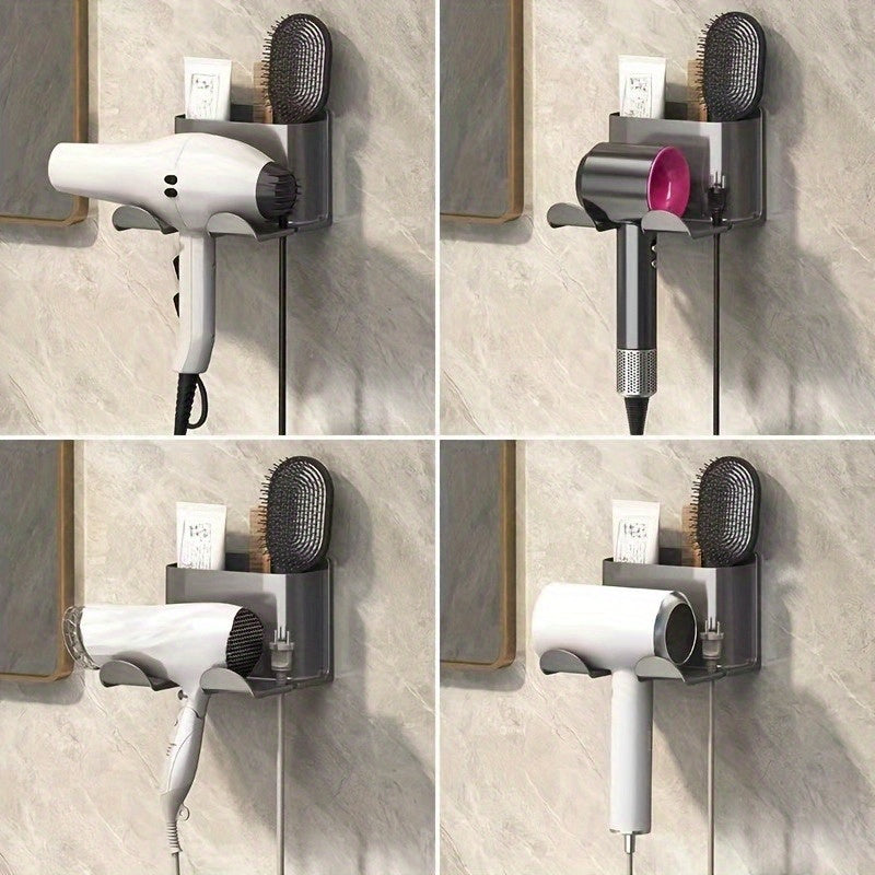Multi-Functional Wall-Mounted Bathroom Organizer Rack