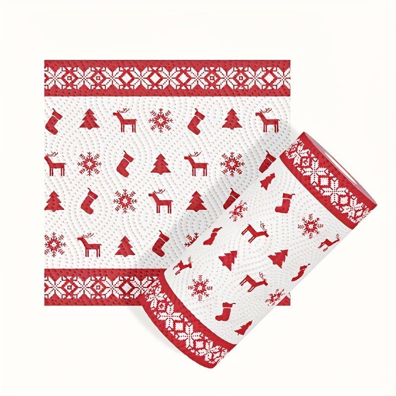 Thickened 3-Layer Christmas Kitchen Paper
