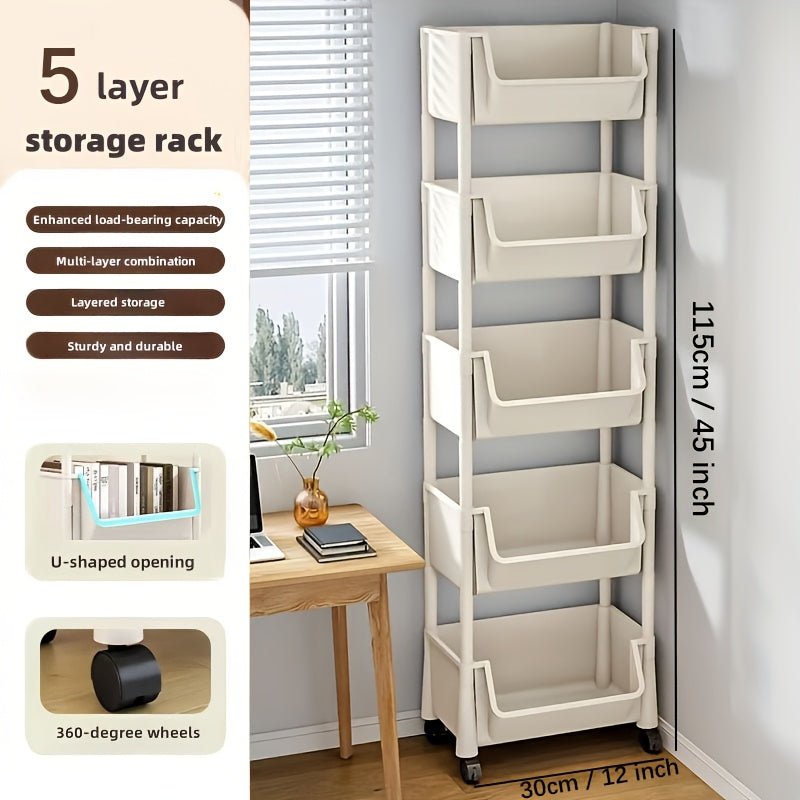 Durable Multi - Layer Organizer Rack with Wheels - HazMarket