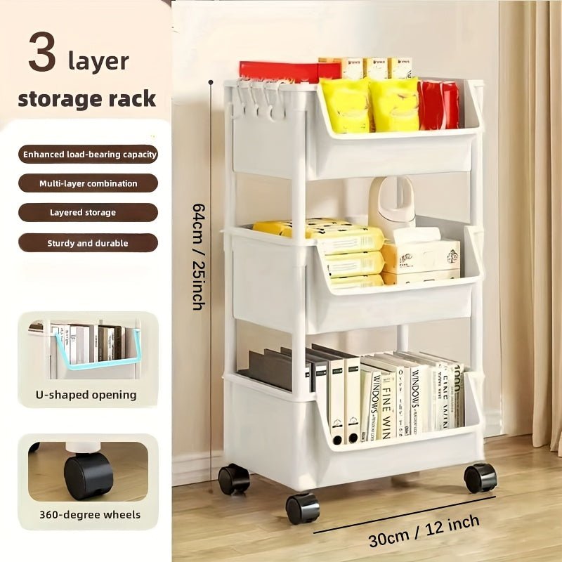 Durable Multi - Layer Organizer Rack with Wheels - HazMarket