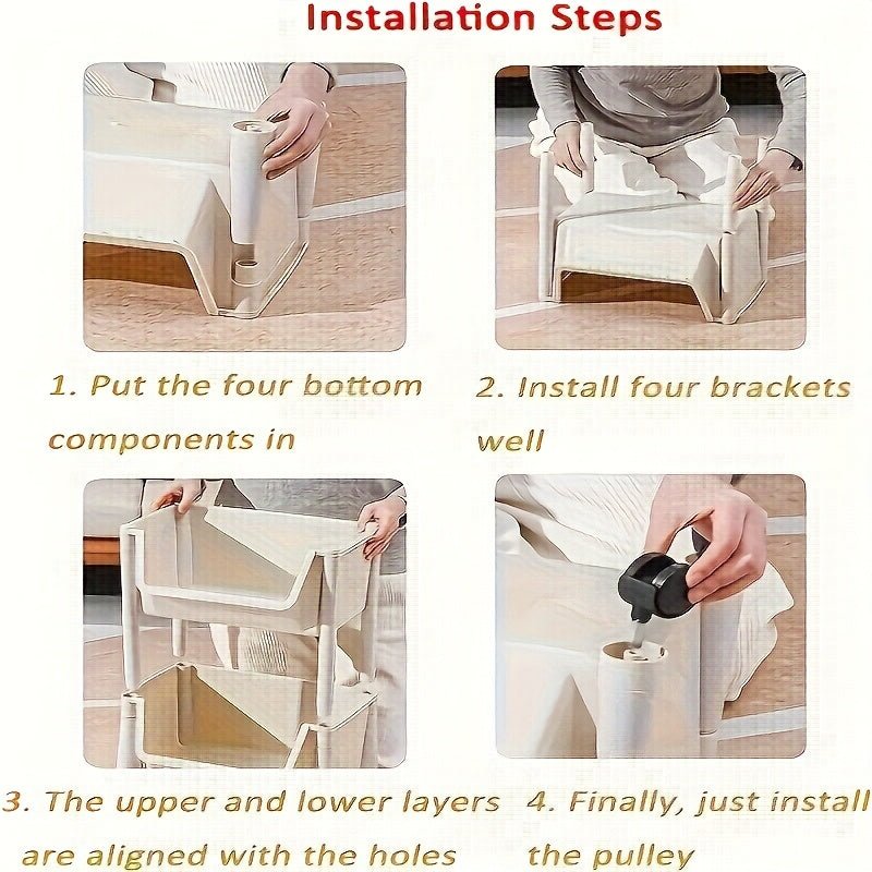 Durable Multi - Layer Organizer Rack with Wheels - HazMarket