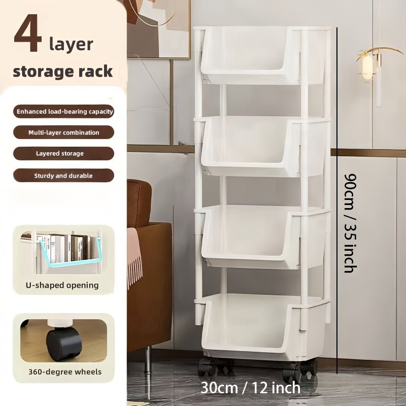 Durable Multi - Layer Organizer Rack with Wheels - HazMarket
