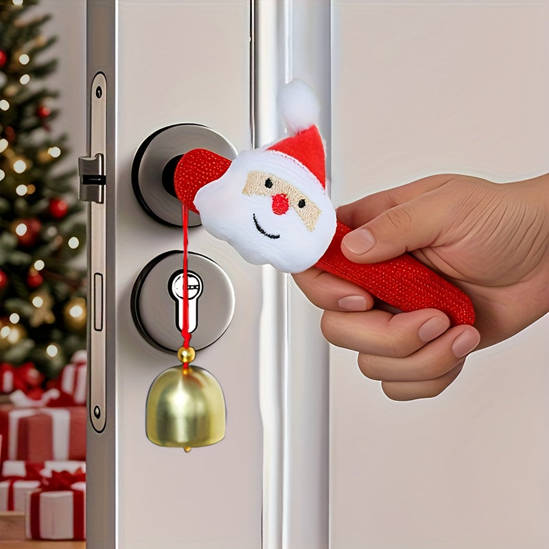 4pcs Christmas Door Handle Decorations Set